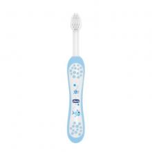 Periuta de dinti Chicco, 6 luni+, Albastru Periuta de dinti Chicco, 6 luni+, Albastru